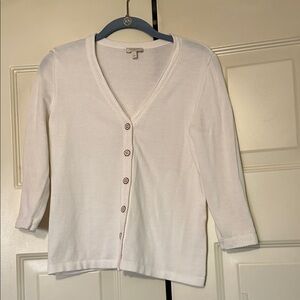 Talbots Cream Knit Cardigan Sweater